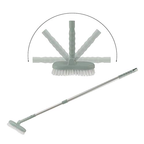 SSAYY Mop 1Pc Piastrelle in Alluminio Estensibile Pennello Angolo Pavimento Bagno Manico Lungo Mop Rotazione Libera Bagno Strumenti di Pulizia,A