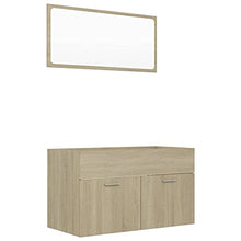 vidaXL Set Mobili da Bagno 2 pz Rovere Sonoma in Truciolato