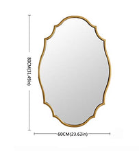 CJHOME Specchio da Bagno Illuminato, Specchio da Bagno Illuminato, Specchio da Bagno con Touch LED, Grande Specchio Ovale con Cornice in Metallo, Specchio Rotondo a Figura Intera,with LED,60 * 80