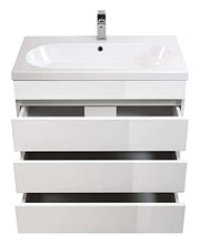 Mobile bagno a terra Talis 70 bianco lucido , 3 cassetti senza maniglie