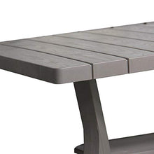 Set Salotto da Giardino Divano 2 Poltrone e Tavolino in Polipropilene Grigio
