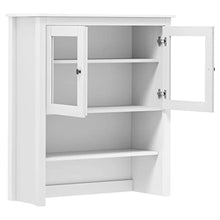 vidaXL Credenza Hill Range Madia Mobile Armadietto Armadio Mobiletto Alto Portaoggetti Cassa Cassapanca Bianca 90x33x100 cm in Legno di Pino
