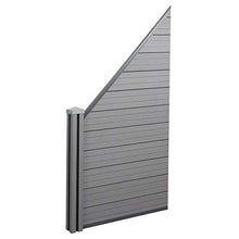 Mendler Pannello supplementare frangivento Obliquo SX Privacy Sarthe WPC 98cm Grigio