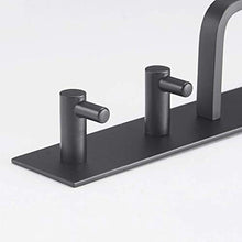 ZLININ Y-longhair - Portasciugamani in alluminio con 2 ganci, montaggio a parete, asta singola per il bagno, barra per doccia, asciugamano da bagno, anodizzato, lunghezza 43 cm