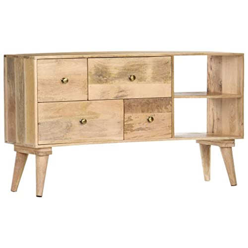 vidaXL Credenza 110x30x62 cm in Legno Massello di Mango
