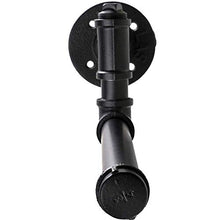 WMY Appendiabiti per Appendiabiti da Parete Industriale per Montaggio a Parete, Appendiabiti per Tubi, Appendiabiti, Dimensioni Lunghe, Nero