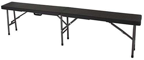 Eurotrail - Panchina da giardino, 179 x 24 x 42 cm, colore: Grigio acciaio