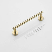portasciugamani singolo in acciaio inox con finitura dorata spazzolata da 30 cm