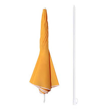 Sekey® Ombrellone Ø 160 cm Tondo Ombrello Parasole da Esterno da Giardino da Spiaggia Protezione Solare UV20+ (Arancia)