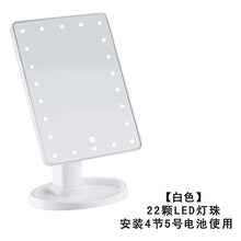 UYZ Specchio da toeletta per la Pulizia dello Specchio Portatile Princess a LED con Luce Touch Screen Lampada da Tavolo Specchio da toeletta Quadrato