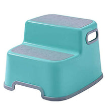 Tastak I Bambini Passo sul poggiapiedi, Aumentare la plastica Piccolo banco igienici Passo Sgabello a Doppio Strato Sgabello Baby Steps Sgabello Antiscivolo igienici Sgabello, Verde Grigio Solido