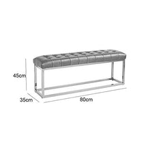 LXESWM Ottoman Poggiapiedi Panca Trapuntato Imbottito Divano a Panca Modern Scarpe Bench Divano Sgabello (Size : 80cm)