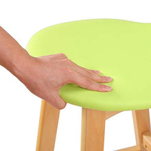 GUOLINGHUI Sedie da Bar Moderne in Stile Industriale Set di 2， Counter Sedie da Bar in Legno da Cucina da Casa ， Sgabelli da Bar Girevoli A 360 ° con Schienale Alto Sedile da Pub (Colore : Verde)