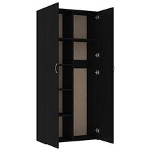 FAMIROSA Armadietto Nero 80x35,5x180 cm in Truciolato