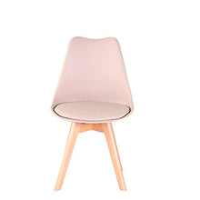Luckeu - Set di 4 sedie imbottite per sala da pranzo, soggiorno, camera da letto, cucina, salotto, colore: cachi