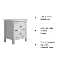 VS Venta-stock Comodino Betty con 2 cassetti Bianco