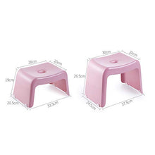 Sgabello da bagno Impermeabile antiscivolo Sgabello doccia per uso domestico Sgabello di plastica addensato Sgabello cambio sgabello 33.5x20.5x19cm, 37.5x24.5x26.5 cm ( Color : Pink , Size : Large )