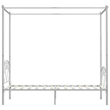 SKM Letto a Baldacchino Bianco in Metallo 90x200 cm (19.9kg)