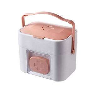 Xu Yuan Jia-Shop Scatola per Medicinali Kit di Primo Soccorso, Medicina Borsa, Vassoio Staccabile, Multifunzionale Medicina Box, Rosa, Valigia (con Piccole Medicina Box) Contenitore per Medicinali