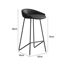 XINGLEI Sgabelli da Bar Moderni con Gambe e poggiapiedi in Metallo, posti a Sedere Alti per la Colazione, per la Reception del Tempo Libero del bancone della Cucina, Altezza Seduta 65 cm / 75 cm