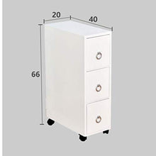 TXXM, cassettiera con cuciture e cassetti, in legno massello, per bagno, cucina, colore: noce, dimensioni: 20 cm