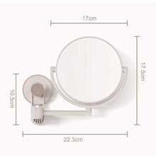 Suading Specchio Bifacciale Bagno Appeso A Parete Ventosa Girevole A 360 Gradi Rotante Specchietti da Trucco Pieghevole Pieghevole