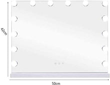 HFFFHA Specchio cosmetico con luci a LED Specchio per Trucco Specchio cosmetico 3 luci dimmerabili per Tavolo da Trucco (14 luci a LED)