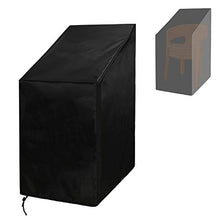 Copertura per sedia da giardino, impermeabile, antivento, anti-UV 210D, tessuto Oxford, resistente agli strappi, per sedie impilabili, protezione per mobili da esterni