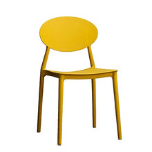 WANG Sedia da Ufficio Sedia, Senza braccioli Sedia Modellata integralmente Sedia Pigro Sedia Multi-Scenario Applicazione Famiglia Soggiorno/Sala da Pranzo 10 Colori Arredo Bar (Color : Yellow)