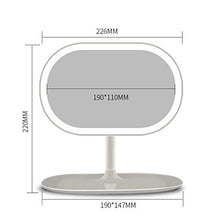 WYLILZI-Home Specchi da Tavolo Specchi da Bagno Specchio Trucco 2 in 1 Lampada da Tavolo USB Ricaricabile Lampada a LED Rimovibile Touch Screen 360 ° Design Split Girevole Specchi