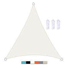 YTQ Ombreggiatura A Vela Triangolo da Giardino Telo Parasole Impermeabile Resistente al Sole per Patio Piscina All'aperto Giardino con Occhiello E Tre Corde Colore Multiplo 3x3x3M(Color:Bianca)