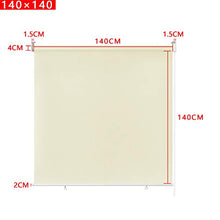 LeMeiZhiJia, tenda avvolgibile verticale per esterni, per balconi, protezione dagli sguardi indiscreti, coprente, Metallo, beige., Per altezza 130-140 cm