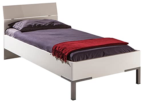 COMPOSAD | Letto della Linea PRIVILEGIO, Letto Singolo moderno, Stuttura letto, Dimensioni (LxAxP) 96,40x86,80x211,80 cm, Colore Bianco Laccato, Made in Italy