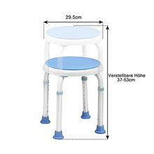 LARS360 Medical - Sgabello da doccia, in alluminio e HDPE, regolabile in altezza, con supporto antiscivolo fino a 120 kg