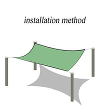 WXQIANG - Panno per ombreggiatura verde, per esterni, anti-UV, con bordi rinforzati, protezione dagli angoli, protezione da sole, isolamento termico, dimensioni: 2 x 4 m