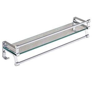 NHLBD Mensola da Bagno, mensola portaoggetti - Bagno mensola a Parete Doccia Caddy mensola di Vetro for Il Bagno equipaggiamento con partizione portasciugamani da Bagno (Dimensioni: 500 * 13 * 12cm)