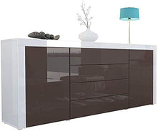 Cassetti mobili credenze armadietto laterale Pasto con un lucido 2, 2 e due setti cassetti credenze,B- Sideboard V1 167 x 72 cm