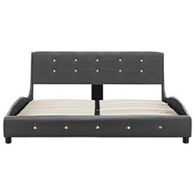 SKM Letto con Materasso Grigio in Similpelle 140x200 cm (47.15kg)