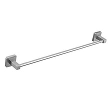 Accessorio per il bagno, Porta asciugamani rotondi con doppio gancio Cucina sospesa a parete, Portasciugamani antiruggine, Finitura spazzolata, Argento, Lungo 70 cm