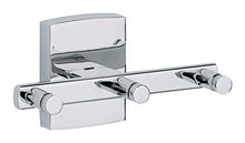 Ganci su rotaia tesa Klaam, metallo cromato, autoadesivo, tecnologia di montaggio adesiva, 60mm x 120mm x 55mm