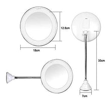 Specchio per Il Trucco Trucco Specchietti di Cortesia Specchio con Luci for Il Trucco, 10X Portatile Registrabile Ingrandimento Specchio Girevole da 360 Gradi