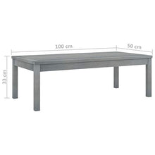 Tidyard 3 pz Set Divani da Giardino in Legno Massello di Acacia con Cuscini Grigio/Crema,Salotto da Giardino,Set Mobili da Giardino,Tavolo Rettangoalre+2 Panche con 2 Posti