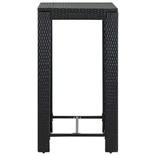vidaXL Tavolo da Bar da Giardino Grigio 100x60,5x110,5 cm Polyrattan