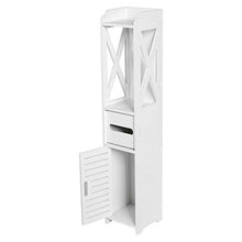 Governo della mobilia della Toilette del Bagno - 80 * 15,5 * 15,5 cm Governo della mobilia della Toilette del Bagno Armadio di Legno Bianco Scaffale di stoccaggio del Tessuto