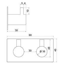 3 x Ganci da Parete PANDORA Doppi (90 x 45 x 29 mm) Acciaio Inox antiruggine Autoadesivi 3M per Cucina & Bagno Gancio per Stoviglie Portasciugamani Ganci Murali Binario Ganci di SO-TECH®