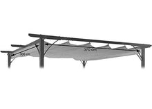 Mendler Telo di Ricambio Copertura Tetto per Gazebo HWC-C42 Poliestere 300x370cm Grigio