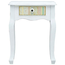 SKM Comodino Bianco 40x30x50,5 cm in Legno