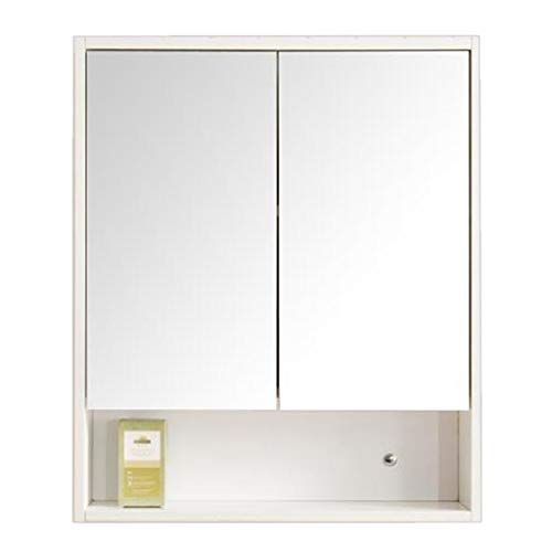 Armadietti a specchio Specchio Sink Specchio gabinetto da Bagno Medicina a Parete con mensola Installazione ruotabile (Color : Bianca, Size : 90 * 14 * 70cm)