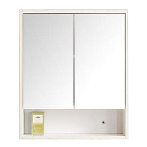 Armadietti a specchio Specchio Sink Specchio gabinetto da Bagno Medicina a Parete con mensola Installazione ruotabile (Color : Bianca, Size : 90 * 14 * 70cm)