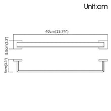 Portasciugamani Da Parete, 40 cm Porta Asciugamani da Bagno, Cromo Lucido